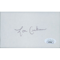 Lou Creekmur Detroit Lions Signed 3x5 Index Card JSA Authenticated