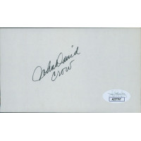John David Crow Texas A&M Aggies Signed 3x5 Index Card JSA Authenticated