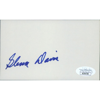 Glenn Davis Los Angeles Rams Signed 3x5 Index Card JSA Authenticated Glenn Davis Los Angeles Rams Signed 3x5 Index Card JSA Authenticated