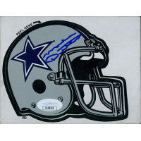 Mike Ditka Dallas Cowboys Signed 4x5.5 Helmet Sticker JSA Authenticated