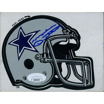Mike Ditka Dallas Cowboys Signed 4x5.5 Helmet Sticker JSA Authenticated