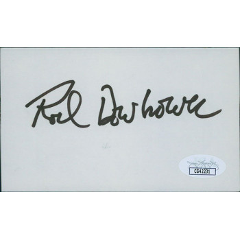 Rod Dowhower Football Coach Signed 3x5 Index Card JSA Authenticated