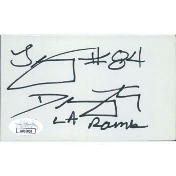 Troy Drayton Los Angeles Rams Signed 3x5 Index Card JSA Authenticated Troy Drayton Los Angeles Rams Signed 3x5 Index Card JSA Authenticated