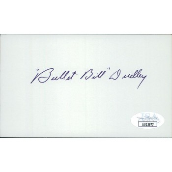 Bill Bullet Dudley Pittsburgh Steelers Signed 3x5 Index Card JSA Authenticated