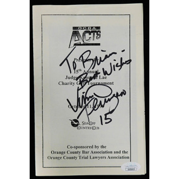 Vince Ferragamo LA Rams Signed Golf Tournament Program JSA Authenticated