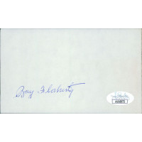 Ray Flaherty Washington Redskins Signed 3x5 Index Card JSA Authenticated