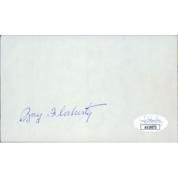 Ray Flaherty Washington Redskins Signed 3x5 Index Card JSA Authenticated