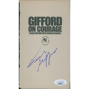 Frank Gifford New York Giants Signed Book Page JSA Authenticated