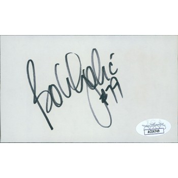 Bob Golic Cleveland Browns Signed 3x5 Index Card JSA Authenticated