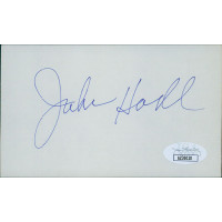 John Hadl San Diego Chargers Signed 3x5 Index Card JSA Authenticated