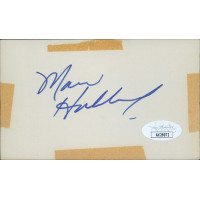 Marv Hubbard Oakland Raiders Signed 3x5 Index Card JSA Authenticated