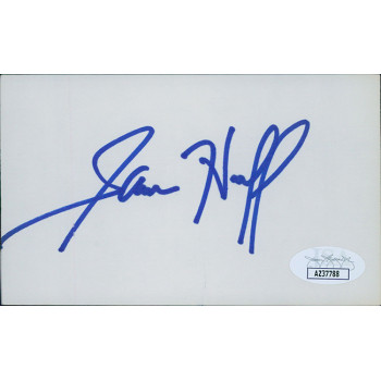 Sam Huff New York Giants Signed 3x5 Index Card JSA Authenticated Sam Huff New York Giants Signed 3x5 Index Card JSA Authenticated