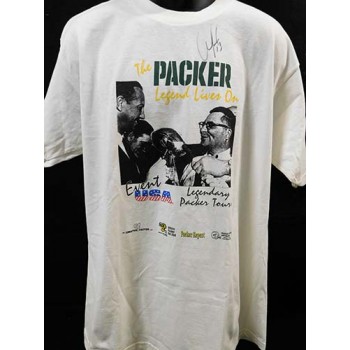Chris Jacke Green Bay Packers Signed Packer Shirt Photo JSA Authenticated
