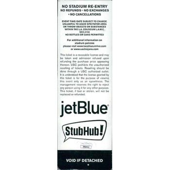 Cody Kessler Signed 8/30 USC Trojans Ticket JSA Authenticated Cody Kessler Signed 8/30 USC Trojans Ticket JSA Authenticated