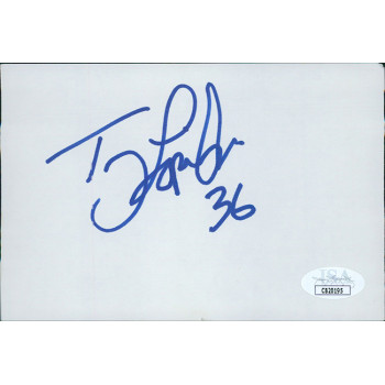 Tom Lopienski Indianapolis Colts Signed 4x6 Index Card JSA Authenticated
