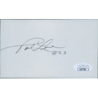 Paul Lowe Los Angeles Chargers Signed 3x5 Index Card JSA Authenticated