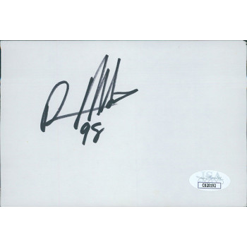 Robert Mathis Indianapolis Colts Signed 4x6 Index Card JSA Authenticated