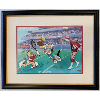 Joe Montana Signed Catch The Birdie Animation Cel 750 Upper Deck Authenticated Joe Montana Signed Catch The Birdie Animation Cel 750 Upper Deck Authenticated