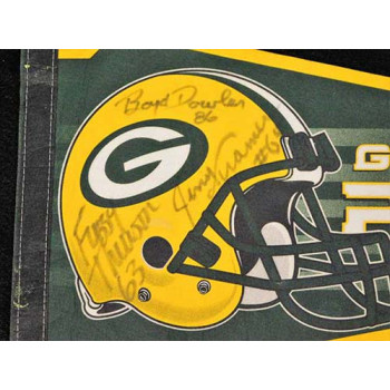 Green Bay Packers Dowler, Thurston and Kramer Signed Pennant JSA Authenticated