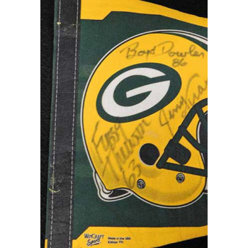 Green Bay Packers Dowler, Thurston and Kramer Signed Pennant JSA Authenticated