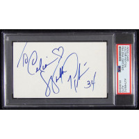 Walter Peyton Chicago Bears Signed 3x5 Index Card PSA Authenticated Personalized