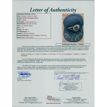 Los Angeles Rams 2016 Team Signed Hat by 16 Players JSA Authenticated Davis/Fox