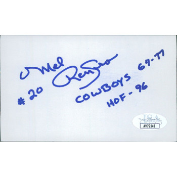 Mel Renfro Dallas Cowboys Signed 3x5 Index Card JSA Authenticated Mel Renfro Dallas Cowboys Signed 3x5 Index Card JSA Authenticated