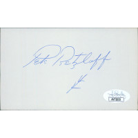 Pete Retzlaff Philadelphia Eagles Signed 3x5 Index Card JSA Authenticated