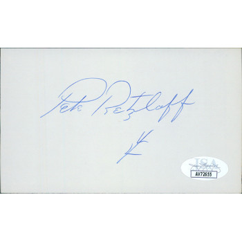Pete Retzlaff Philadelphia Eagles Signed 3x5 Index Card JSA Authenticated Pete Retzlaff Philadelphia Eagles Signed 3x5 Index Card JSA Authenticated