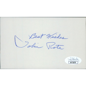 Tobin Rote Green Bay Packers Signed 3x5 Index Card JSA Authenticated Tobin Rote Green Bay Packers Signed 3x5 Index Card JSA Authenticated