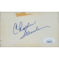 Charlie Sanders Detroit Lions Signed 3x5 Index Card JSA Authenticated
