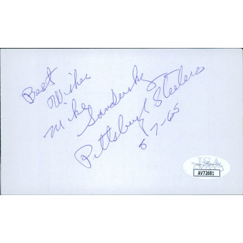 Mike Sandusky Pittsburgh Steelers Signed 3x5 Index Card JSA Authenticated Mike Sandusky Pittsburgh Steelers Signed 3x5 Index Card JSA Authenticated