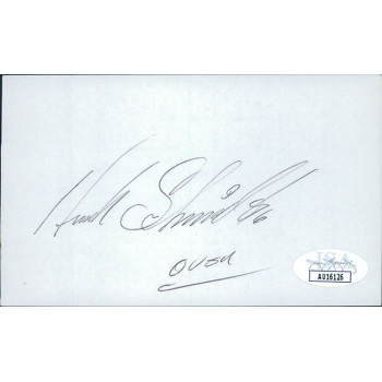 Hank Schmidt San Diego Chargers Signed 3x5 Index Card JSA Authenticated Hank Schmidt San Diego Chargers Signed 3x5 Index Card JSA Authenticated