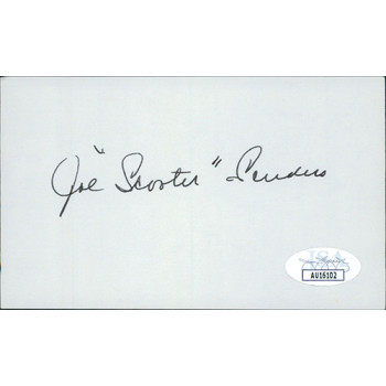 Joe Scudero Washington Redskins Signed 3x5 Index Card JSA Authenticated