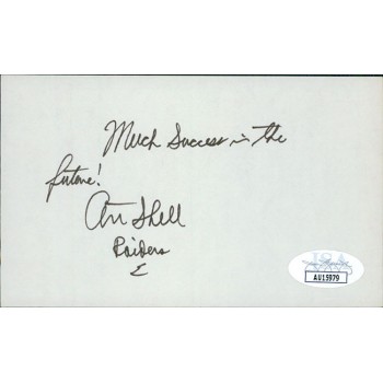 Art Shell Oakland Raiders Signed 3x5 Index Card JSA Authenticated Art Shell Oakland Raiders Signed 3x5 Index Card JSA Authenticated