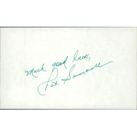 Pat Summerall New York Giants Signed 3x5 Index Card JSA Authenticated