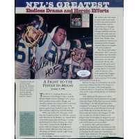 Kellen Winslow San Diego Chargers Signed 8x10 Cut Magazine Page JSA Authentic