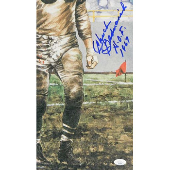 Chuck Bednarik Philadelphia Eagles Signed 13x20 Glossy Photo JSA Authenticated
