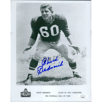 Chuck Bednarik Philadelphia Eagles Signed 8x10 Glossy Photo JSA Authenticated Chuck Bednarik Philadelphia Eagles Signed 8x10 Glossy Photo JSA Authenticated