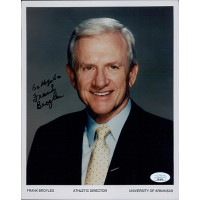 Frank Broyles Arkansas Razorbacks Signed 8x10 Glossy Photo JSA Authenticated