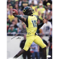 Dennis Dixon Oregon Ducks Signed 11x14 Matte Photo JSA Authenticated