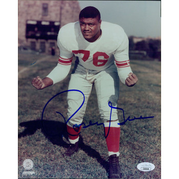 Rosey Grier New York Giants Signed 8x10 Glossy Photo JSA Authenticated Smudged