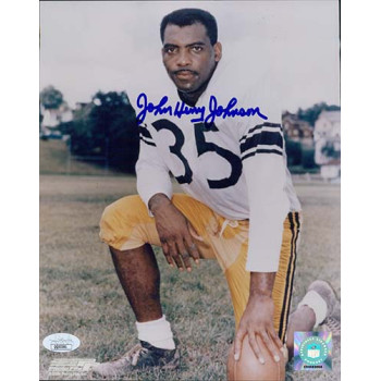John Henry Johnson Green Bay Packers Signed 8x10 Glossy Photo JSA Authenticated