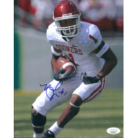 Manuel Johnson Oklahoma Sooners Signed 8x10 Cardstock Photo JSA Authenticated