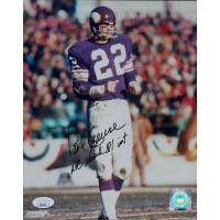 Paul Krause Minnesota Vikings Signed 8x10 Glossy Photo JSA Authenticated