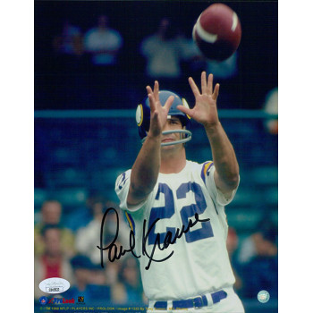 Paul Krause Minnesota Vikings Signed 8x10 Glossy Photo JSA Authenticated