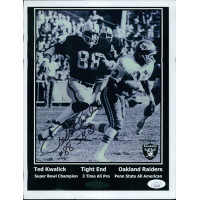 Ted Kwalick Oakland Raiders Signed 8.5x11 Cardstock Photo JSA Authenticated Ted Kwalick Oakland Raiders Signed 8.5x11 Cardstock Photo JSA Authenticated