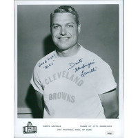 Dante Lavelli Cleveland Browns Signed 8x10 Glossy Promo Photo JSA Authenticated