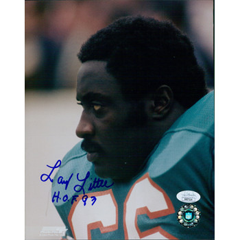 Larry Little Miami Dolphins Signed 8x10 Glossy Photo JSA Authenticated