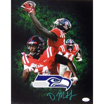 DK Metcalf Seattle Seahawks Ole Miss Signed 11x14 Matte Photo JSA Authenticated